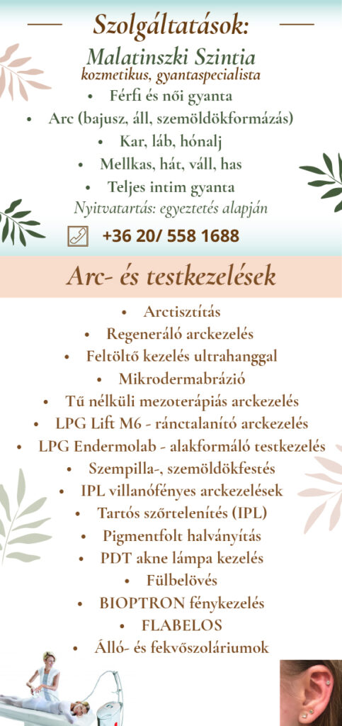kozmetikai szolgáltatások